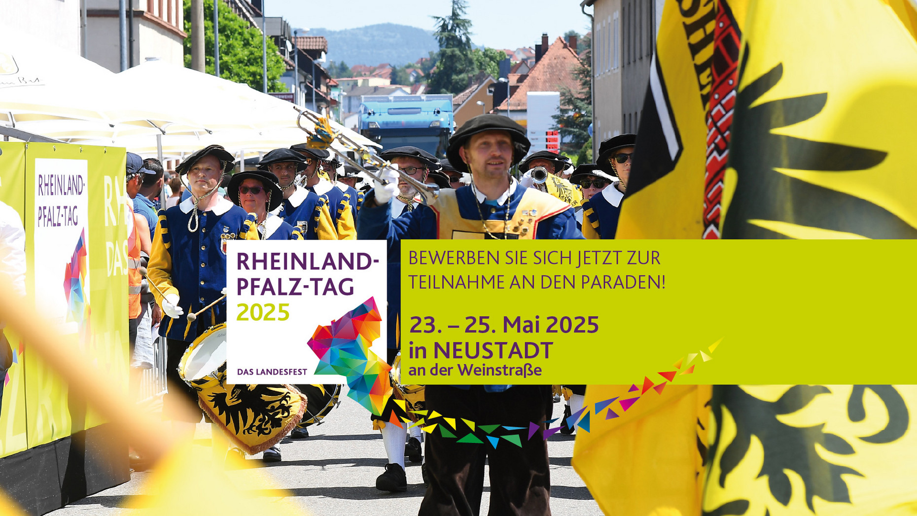 RLP-Tag in Neustadt an der Weinstraße, 23.-25. Mai 2025, Bewerben Sie sich jetzt zur Teilnahme an den Paraden!