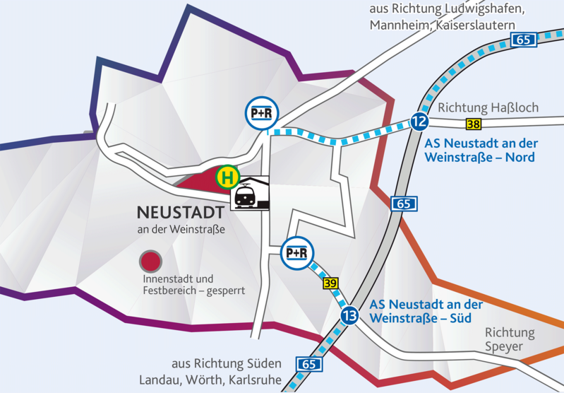 Anfahrt zum RLP-Tag 2025, Übersichtsplan