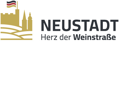 Logo der Stadt Neustadt an der Weinstraße, Text: Neustadt - Herz der Weinstraße